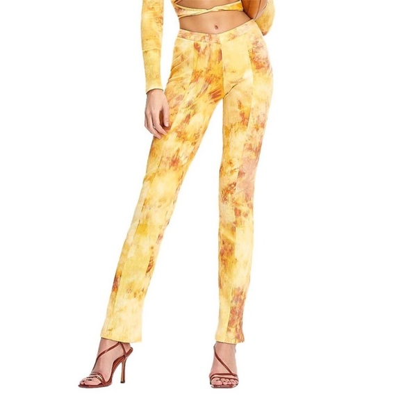 I. AM. GIA Cosmo Pant Tie Dye Ribbed Knit Vented Hem Medium Blogger Favorite - Picture 1 of 7